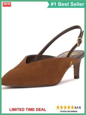 Slingback Kitten Heel Pumps Pointed Toe Suede Formal Dress Shoes